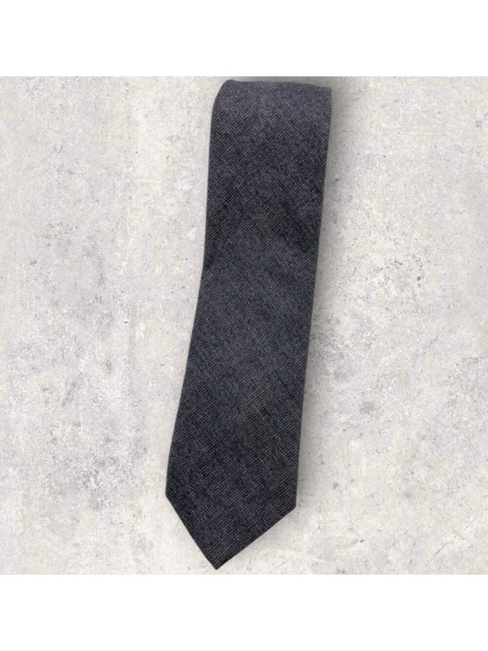 LUCA D'ALTIERI Wool Blend Tie ITALY Solid Gray W:4" EUC